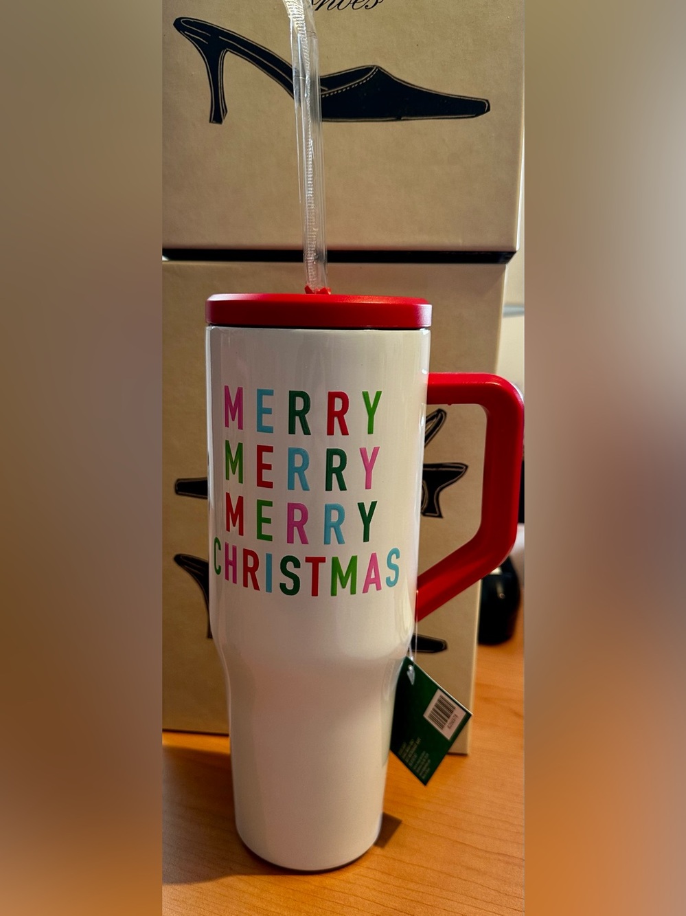 Sleigh Bell Bistro Stainless 31 oz Tumbler Merry Merry Merry Christmas